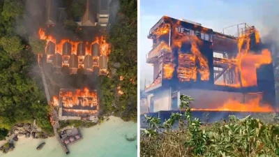 FOTO: Paduppa Resort Bira Terbakar