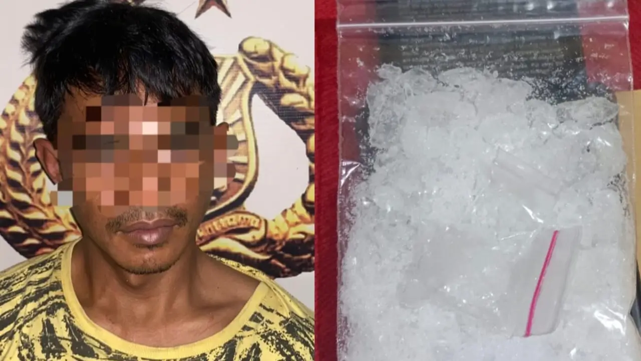 Petugas Satresnarkoba Polres Bulukumba menunjukkan barang bukti sabu hasil pengungkapan kasus narkotika.