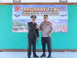 HUT ke-81 TNI: Polres Bulukumba Sambangi Kodim 1411 Perkuat Keamanan