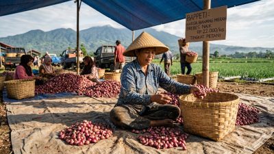 Lonjakan 10 Persen Bawang Merah Brebes Warnai Tren Stabil Komoditas Nasional